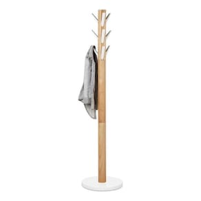 Cabideiro Madeira E Aluminio 9 Hastes Dobraveis 165X57X57Cm