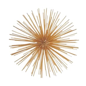 Escultura Ouriço Dourado Diâmetro 20cm 12512 Mart