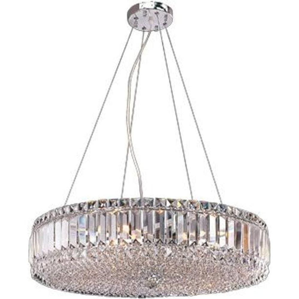 Pendente Lustre Alcmera De Cristal Para Led 60Cm