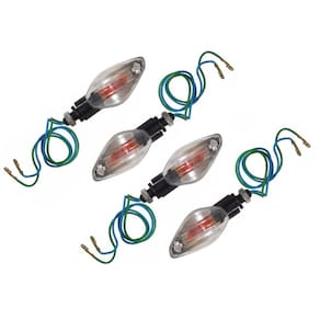 Kit Mini Pisca Lente Cristal Cg Titan Fan Bros 125 150 4 Pçs