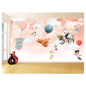 Papel De Parede 3D Infantil Bichinos Floresta 3,5M Azs373
