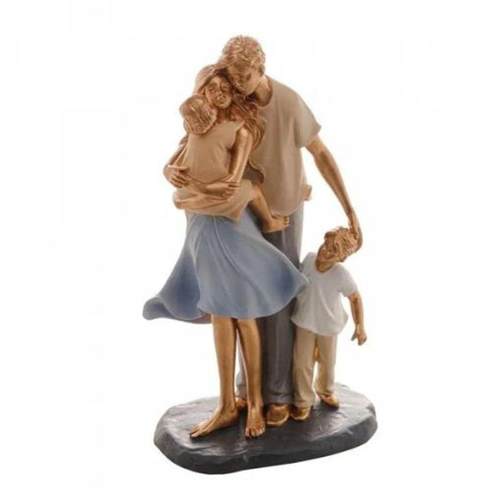 Escultura Decorativa Família Resina 15x9x28cm 61430 Wolff