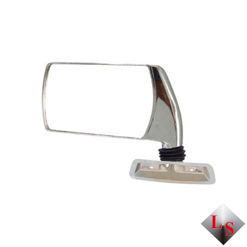 Espelho Retrovisor Plano Externo Universal Strada Fiat Ford Gm Vw Cromado