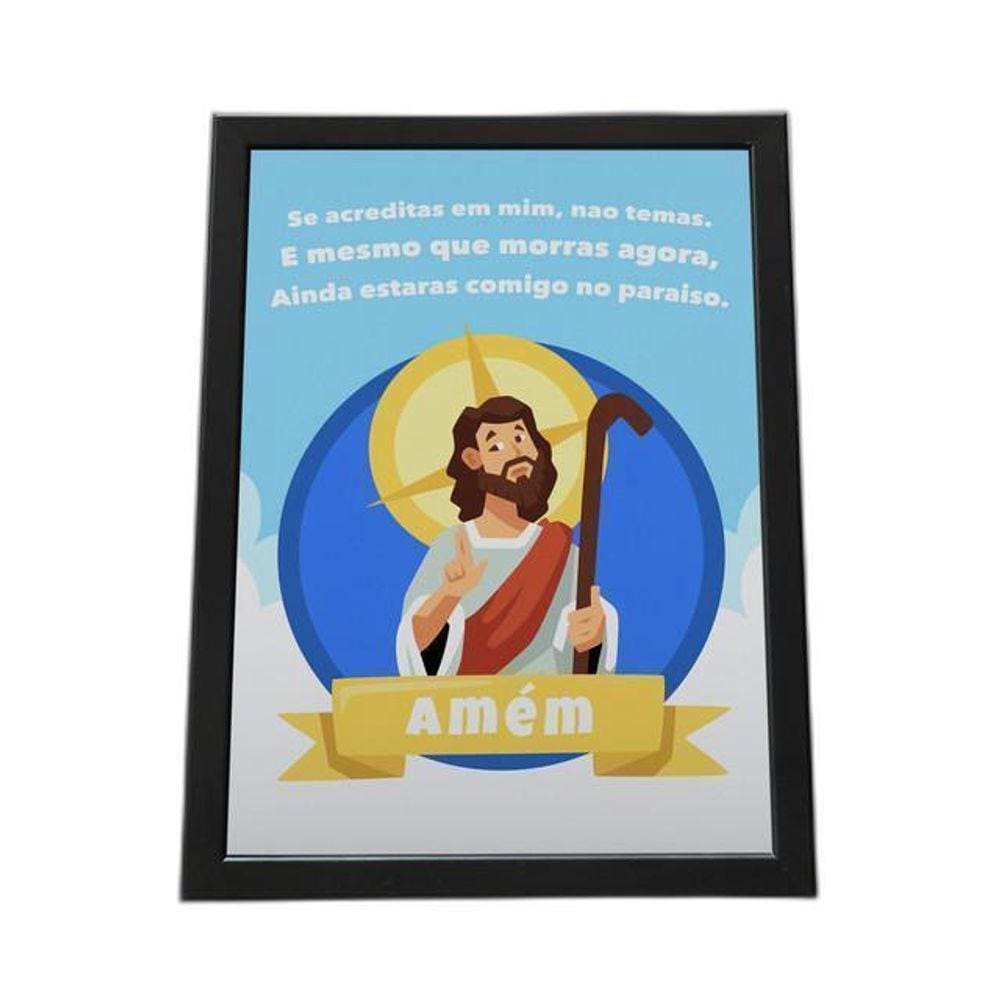 Quadro Com Moldura Não Temas Jesus