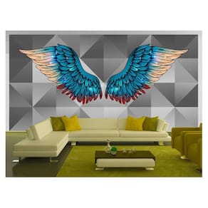 Papel De Parede 3D Arte Asas Selfie Insta Cores 3,5M Tra259