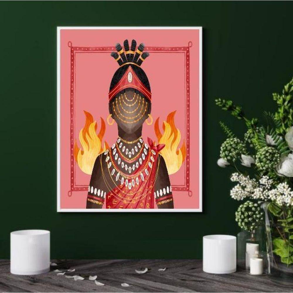 Quadro Orixá Xangô - Candomblé 60X48Cm