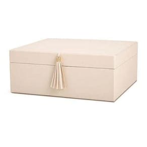 Caixa Organizadora Mart Mdf Off White Franja 18215 27,5Cm