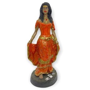 Escultura Cigana Umbanda Candomblé Em Resina 22 Cm