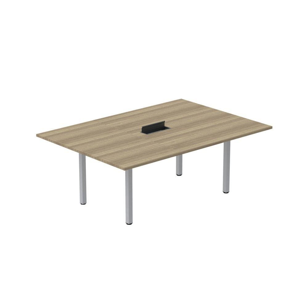 Mesa Reunião 200cm X 120cm Mrcpb2012 Noce Naturalle/Cinza