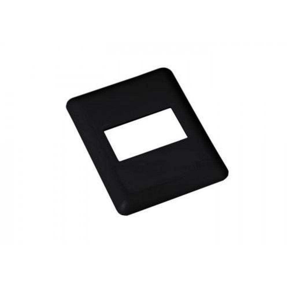 Placa Para 1 Modulo Horizontal - Blux Overlap Grafite