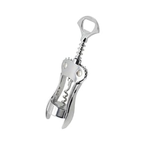 Saca-Rolhas Aço Inoxidável 19 cm Cor Metálico Linha Acessórios Para Bar e Vinho Brinox