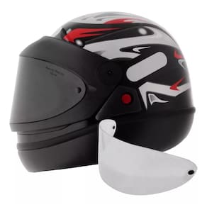 Capacete San Marino Preto Mais Viseira Fume