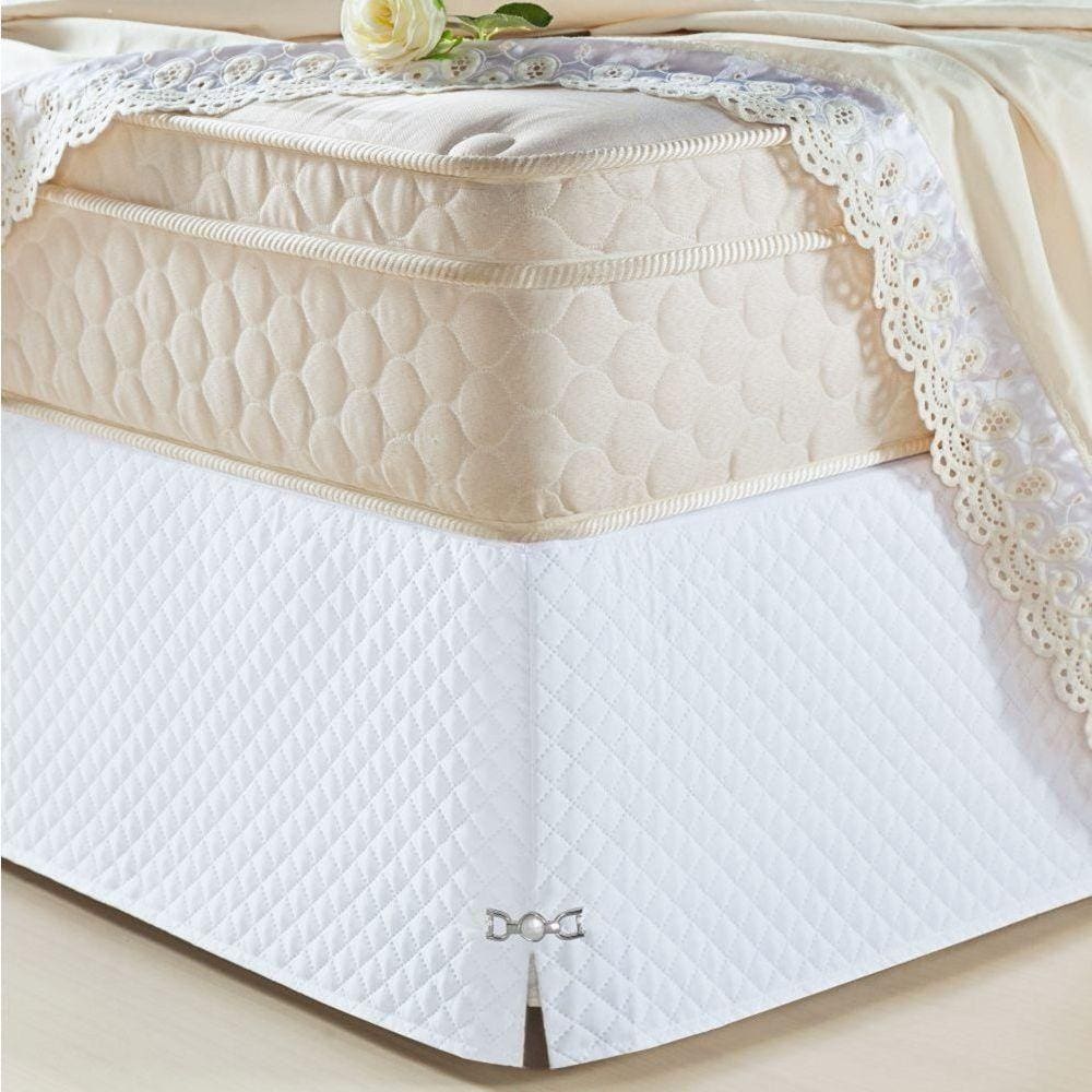 Saia Para Cama Box Queen Veneza 1 Peça Branco