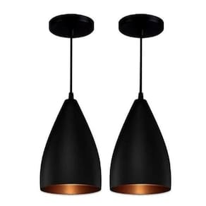 Kit 2 Pendente Vegas Preto E Cobre