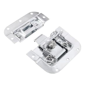 Fecho Borboleta Medio Cromado Com Porta Cadeado Lu-F09 Luminos