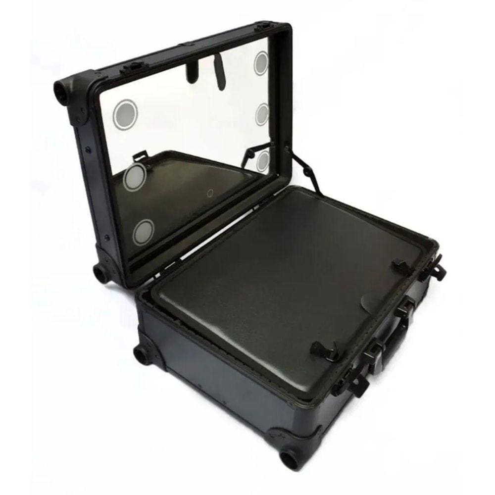 Maleta Maquiagem Camarim Led Pequena Profissional 4 Rodas