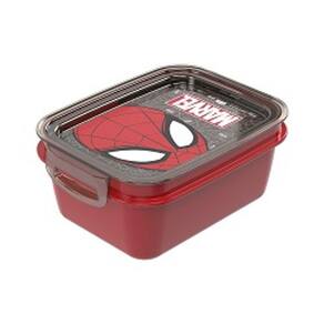 Marmita Com Trava da Marvel Disney 850 ml Infantil Lancheira Com Compartimento Plasútil