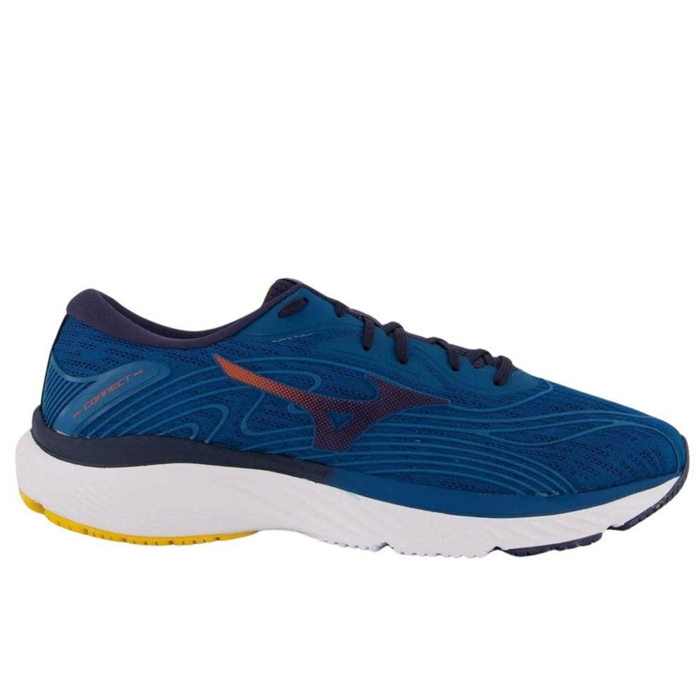 Tênis Mizuno Connect Masculino Petróleo E Laranja
