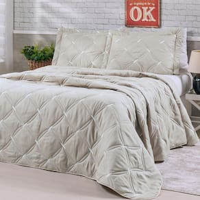 Cobre Leito King Unique 200 Fios Bordado 3 Peças Avela
