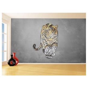Papel De Parede 3D Animais Pop Art Tigre Felino 3,5M Pxa137