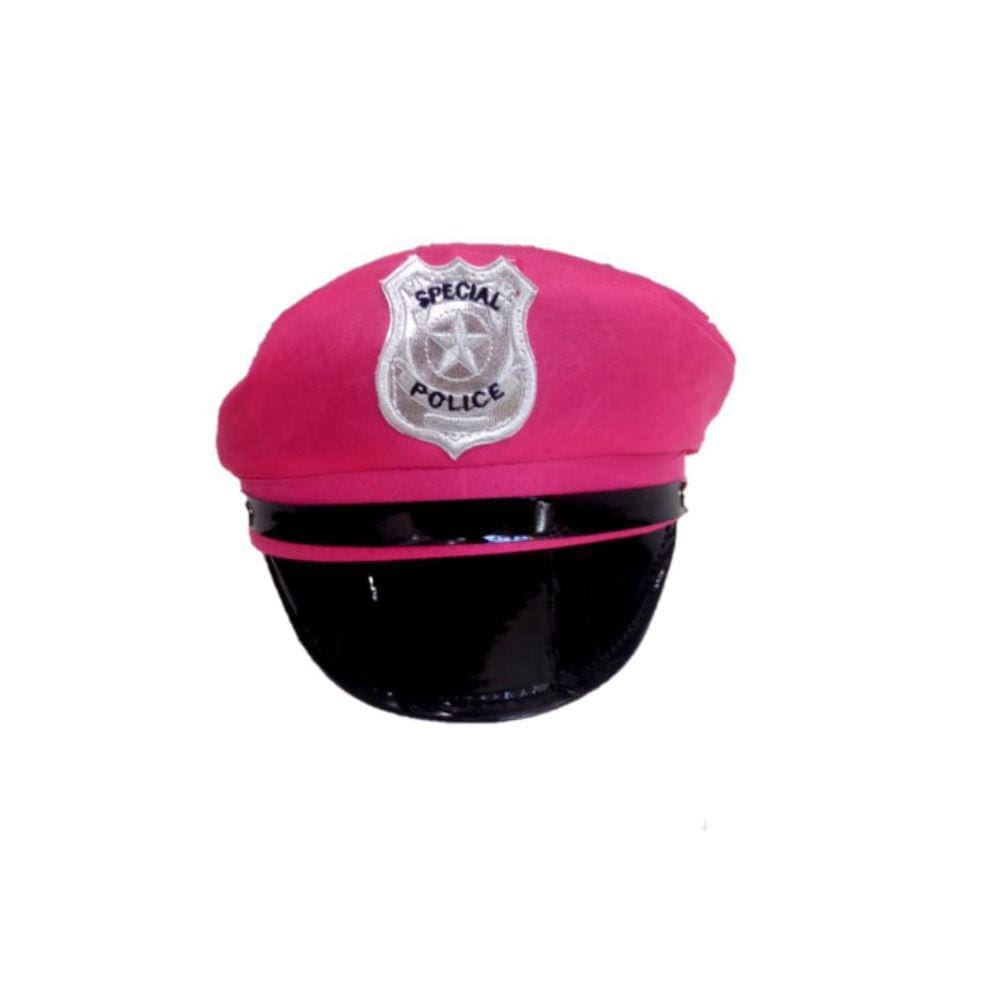 Chapéu Policial Pink Adulto Ideal para sua Fantasia