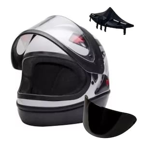 Capacete San Marino Branco Grafic Mais Narigueira Big Viseira Extra