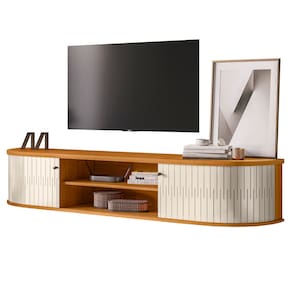 Rack para TV`s de 75 Polegadas Génova Cinamomo Off White