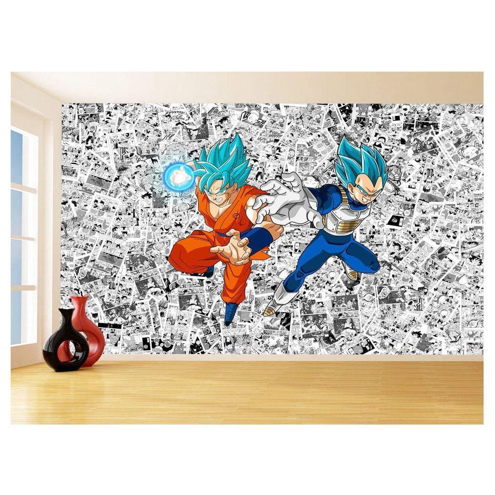 Papel De Parede Dragon Ball Goku Vegeta Anime 3,5M Dbz151
