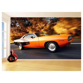 Papel De Parede 3D Carro Antigo Clássico Vintage 3,5M Cxr28