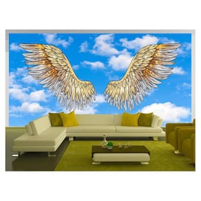 Papel De Parede 3D Arte Asas Selfie Insta Cores 3,5M Tra337