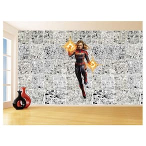 Papel De Parede 3D Heróis Página Quadrinhos Hq 3,5M Nhma134