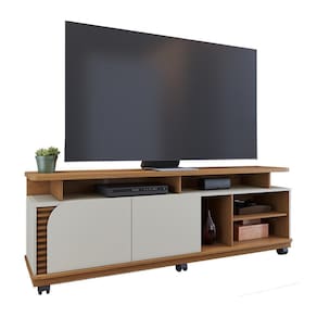 Rack Bancada Jurere Para TV até 75" Polegadas com Rodízios