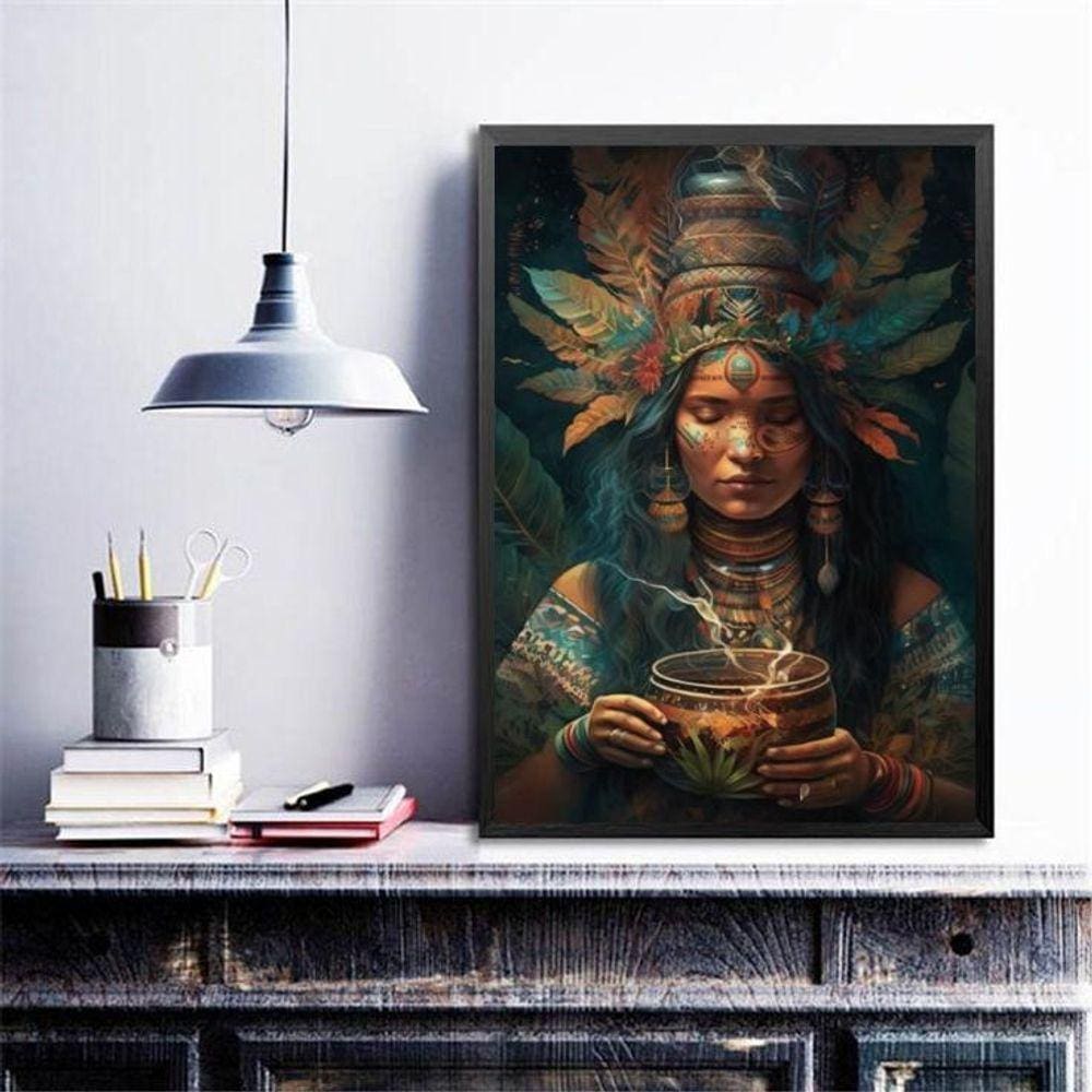 Quadro Índia - Cabocla Jurema 33X24Cm