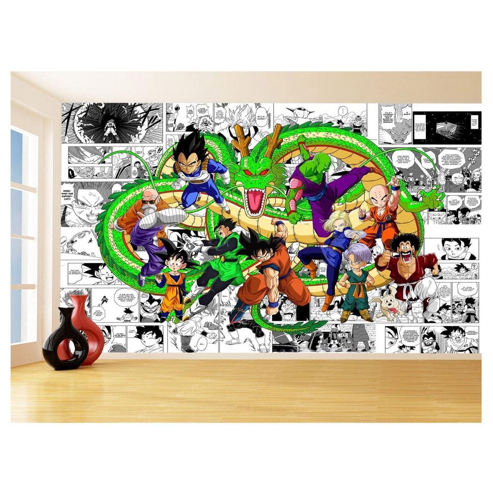 Papel De Parede Dragon Ball Goku Vegeta Anime 3,5M Dbz197