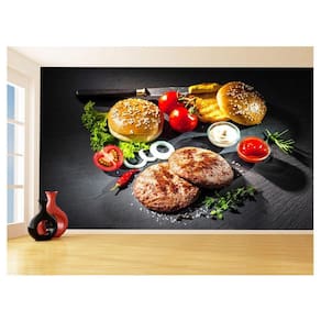 Papel De Parede 3D Alimentos Lanches Artesanais 3,5M Al424