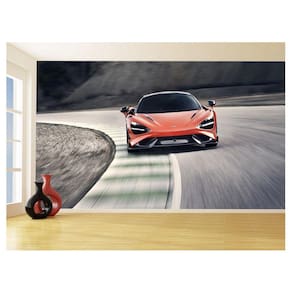 Papel De Parede 3D Carro Mc Laren Pista Super 3,5M Car270