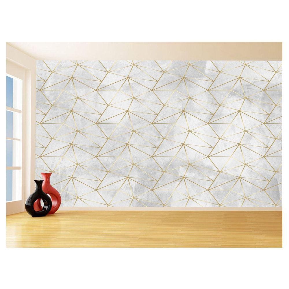 Papel De Parede 3D Concreto Queimado Risco Bege 3,5M Kkt134