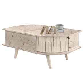 Mesa de Centro com 1 Porta Áquila Calacata Off White
