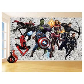 Papel De Parede 3D Heróis Página Quadrinhos Hq 3,5M Nhma154