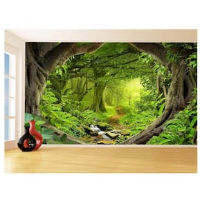 Papel De Parede Floresta Tropical Caminho Luz 3,5M Xna235