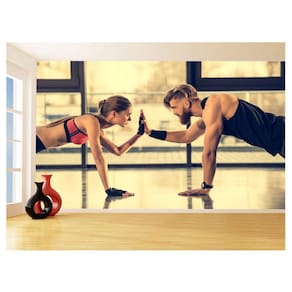 Papel De Parede 3D Academia Exercício Crossfit 3,5M Aca16