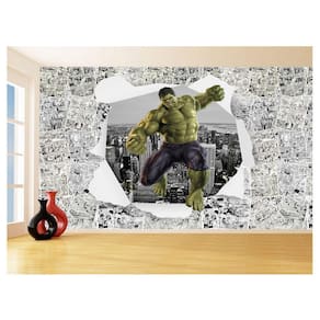 Papel De Parede 3D Heróis Página Quadrinhos Hq 3,5M Nhma257