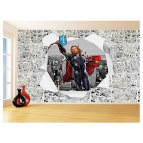 Papel De Parede 3D Heróis Página Quadrinhos Hq 3,5M Nhma245
