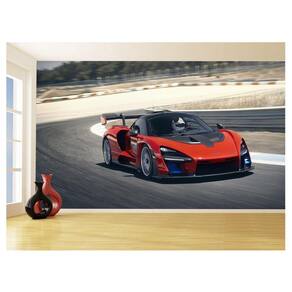 Papel De Parede 3D Carro Mc Laren Pista Super 3,5M Car283