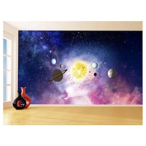 Papel De Parede 3D Espaço Estrelas Planetas 3,5M Nsp184