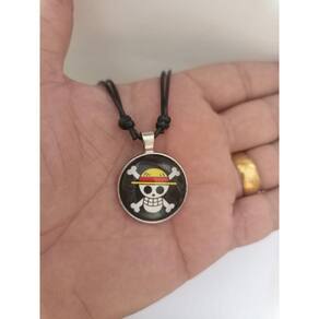 Colar Ajustavel Caveira One Piece Bando Do Chapeu Palha