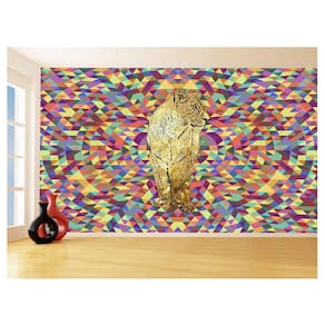 Papel De Parede Animais Pop Art Leoa Colorido 3,5M Pxa437