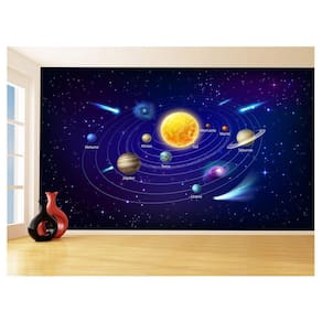 Papel De Parede 3D Espaço Estrelas Planetas 3,5M Nsp190