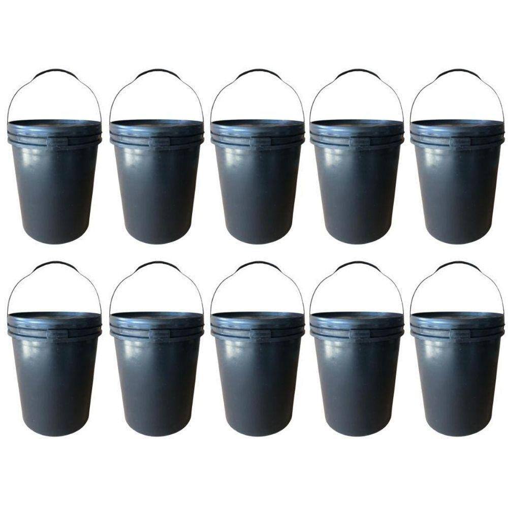 Balde Para Limpeza Profissional 20L Tampa Lacre - 10 Pçs