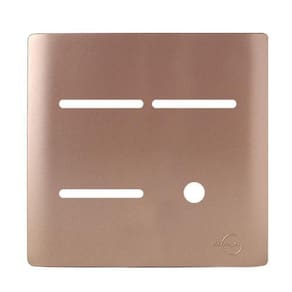 Placa 3 Teclas + 1 Furo Com Suporte 4X2 -Novara Ouro Rose